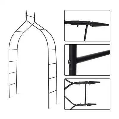 Garden Arch Rose Arbor Metal for Climbing Plant Outdoor Garden Lawn flower stand