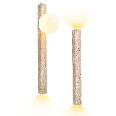 Light Luxury Natural Marble Lamp Retro Outdoor Landscape Lamp for Garden or Villa Decoration Lamps
