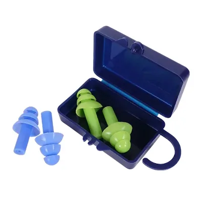 Silicone Moldable Small Container Adjustable Ear Plug Carabiner Earplug Boxes