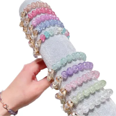 Student Crystal Bracelet Small Camellia Korean Hand Decoration Sun Flower Gift Girl Jewelry DIY Handcrafted Beaded Jewelry