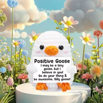 Wholesale Handmade Eco-friendly Cotton Crochet Animal Goose Doll-Creative Jewelry for Home Dcor Christmas Gifts for Kids 14+