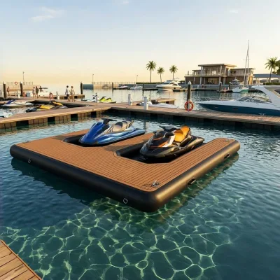 Jet Ski Non-slip EVA Surface Floating Dock Dermaga Terapung Tiup Custom Size/color/logo Plataforma Flotante Inflable with Pump