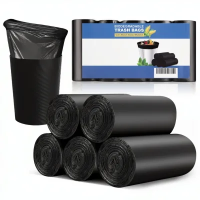 Inwaysin 3-5 Gallon (4 Gallon) Thickened Biodegradable Unscented Trash Bags 200 Count Black Strong Multipurpose Bathroom Kitchen