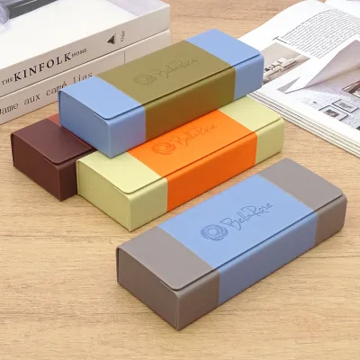 Premium Custom Color Matching PU Leather Sunglasses Case Portable Anti Scratch Rigid Eyeglasses Organizer Box