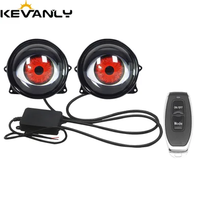 6 Model 3-Inch Dynamic Devil Eyes Fog Lights Universal Remote Control LED Headlights for Cars Motorcycles New Car Motorcycle