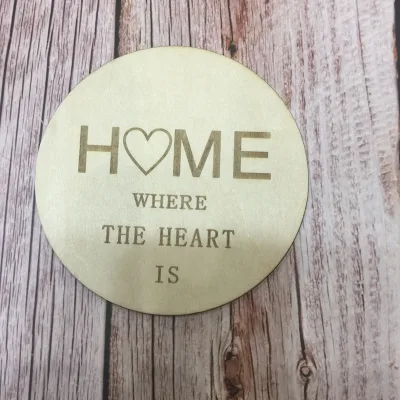 Laser Engraved Home Decoration Accessories Modern Eco Friendly Wood coaster