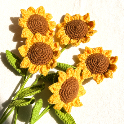 Hand-woven Sunflower Tabletop Decoration Birthday Anniversary Mother's Day Teachers' Day Gift Uionen 1523