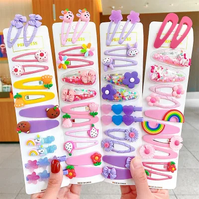 Children Cartoon Hairpin Set Plastic Fruit Sequins Hairgrip Princess Baby Cute Hair Clips