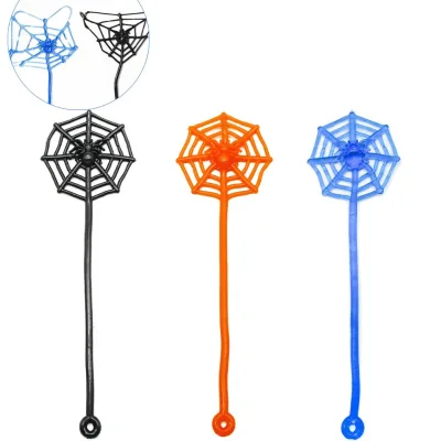Halloween Creative Sticky Spider Web Children's Toys Elastic Stretchable Sticky Nostalgic Toys Party Gifts Sticky Toy