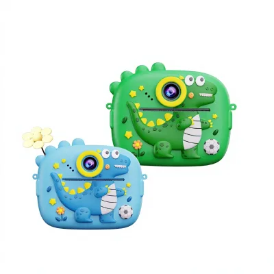 Childrens High-Definition Cartoon-Themed Digital Camera Dual Cameras Mini Toy 2.4-Inch IPS Screen 32GB TF Card Printing Video