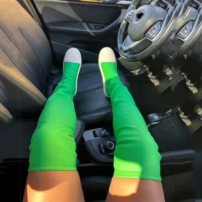 New Colors Green Orange Latest Four Seasons Thigh High Boots Flat Over the Knee Long Boots Women Causal Shoes