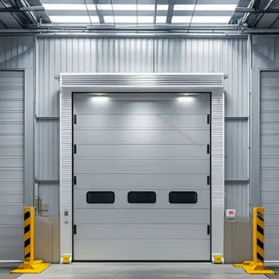 Logistics Weather-Resistant Industrial Sectional Door Automated Sectional Overhead Door Insulated Warehouse Sectional Doors