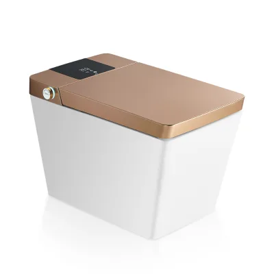Taizhou Electric Heated Golden and White Smart Toilet