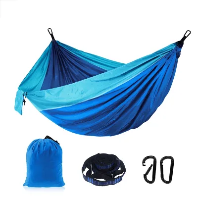 Custom Outdoor Travelling Garden Accessories Nylon Portable Folding Double Hanging Camping Hammock