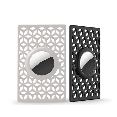 Anti-lost White Black Card Wallet Protection Protective Cover Tracker Case for Apple Airtag Airtags