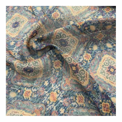 Paisley Fabric Organic Ramie Fabric for Dress