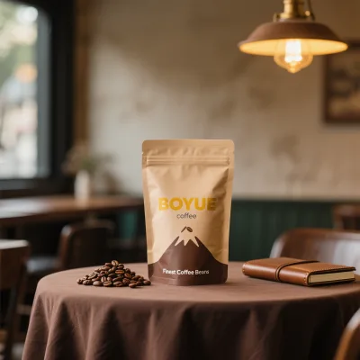Wholesale Custom Printed Recycled Kraft Paper Stand up Bag Resealable Ziplock Food Grade Pouch for Coffee Tea