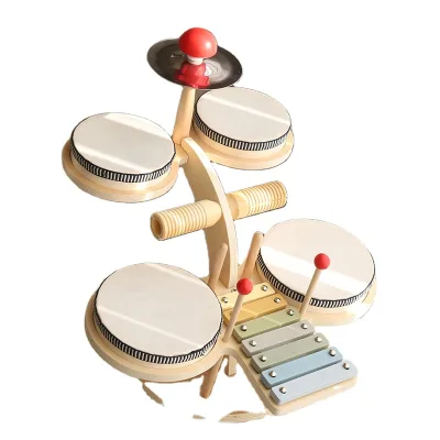 Children's Wooden Drum Kit