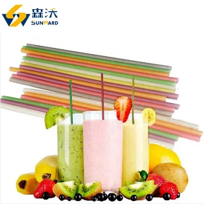Full Automatic Single Double Screw Extruder Water Straw Drinking Juice Edible Degradable Rice Straw Machine Plant Machinery