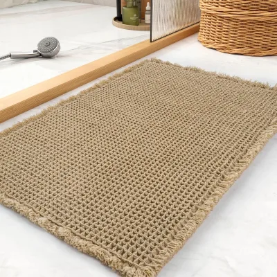 Cross-border Non-slip Polyester Bathroom Mat Hand-washing Doormat Entry Mat Toilet Floor Mat Bathroom Entrance Rug
