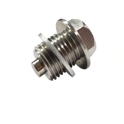 M 14*1.5 Car Engine Oil Pan Magnetic Drain Plug for Engine Protect, Clean Iron Slag, SS304 Body with Magnet