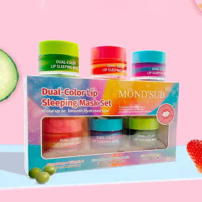 Korean Vegan Moisturizing Sleeping Lip Mask Plumping Repairing Hydrating Lip Balm Private Label Fruit Lip Care Moisturizer