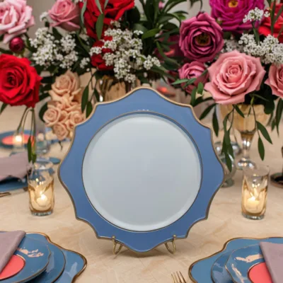 Custom Colors Eco-Friendly Recycled Unbreakable PP Material Dinner Plate Unbreakable for Charger Plate for Wedding Hotel Supply