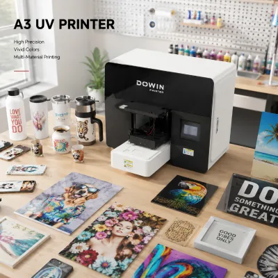 CCD Visual Positioning UV Flatbed Printer A3 Vacuum Suction Platform for Acrylic Wood Board Metal Custom Printing
