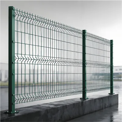 Customizable 3D Curved Welded Wire Mesh Fence Panel Peach Post | Hot-Dip Galvanized Polyester Coated Iron Anti-Climb 6 Feet