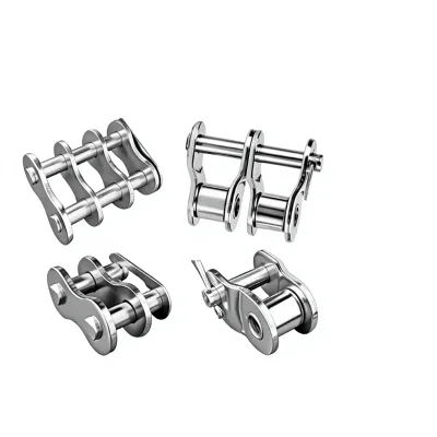 304 Stainless Steel Roller Chain Connecting Link, Single/Double Strand, Full Connecting Link & Half Offset Link