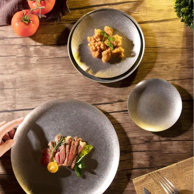 Food grade stainless steel steak plates, creative retro old western restaurant steak plates, high-value commercial plates