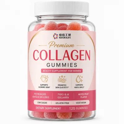Premium Collagen Gummies Pectin Based Mixed Fruit Flavor Beauty Supplement for Adult Women