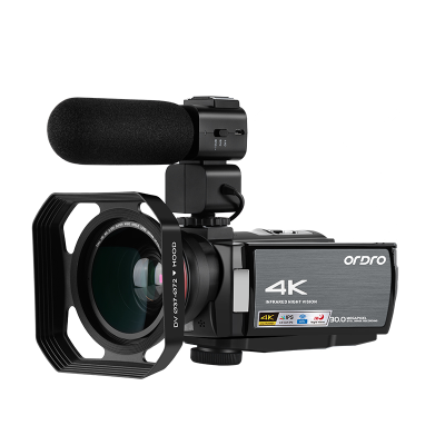 AE8 4K Camcorder Outdoor Sport Mini Digital Video Camera Upgrade 3.0 IPS Full HD Touch Screen IR Infrared Night Vision Camera
