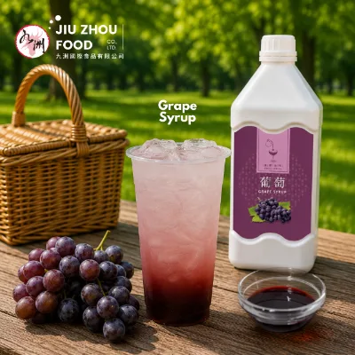 Jiuzhou Purple Grape Concentrate Flavored Fruit Syrup for Boba Milk Tea 2.5kg Bottle Liquid Taiwan Beverage Ingredient
