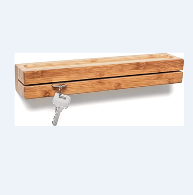 HOT Sale Wooden Key board Wood stylish key holder with shelf high-quality bamboo key board storage