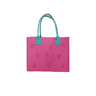 Eco-friendly Reusable Shopping Hand Wool Tote Organizer Felt Bag