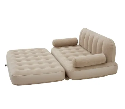OEM Factory Customizable Flocking Inflatable Sofa Portable Foldable Design for Living Room