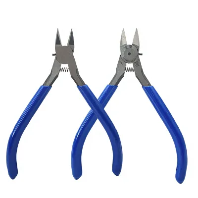 Electronic Diagonal Cutting Pliers YG-5 CRV Material Blue Plastic-Handled for Plastic & Metal Trimming