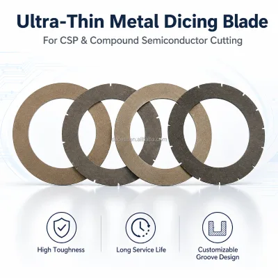 Ultra Thin Metal Dicing Blade for CSP Compound Semiconductor BGA LGA LED Ceramic Optical Glass Cutting