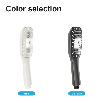 Bathroom White Grey Color Pet Handheld Shower Head With Jetting Water Four Functions Spray Modes