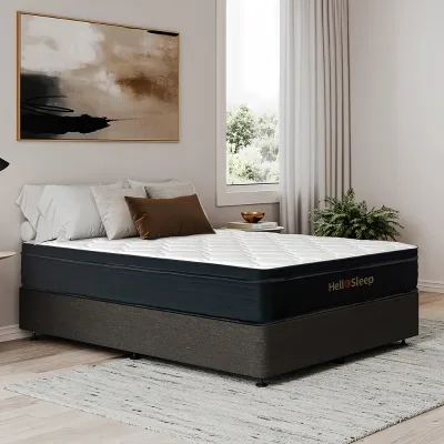 Pressure Relief King Size Hybrid Mattress with Pocketed Coils Motion Isolation for Couples & Breathable Design