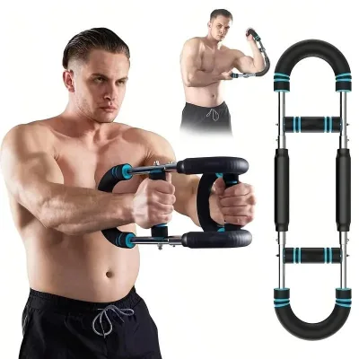 U Shape Stretch Arm Exerciser High Elasticity Fracture Resistant Rust Easy Assembly Home Workout Tool