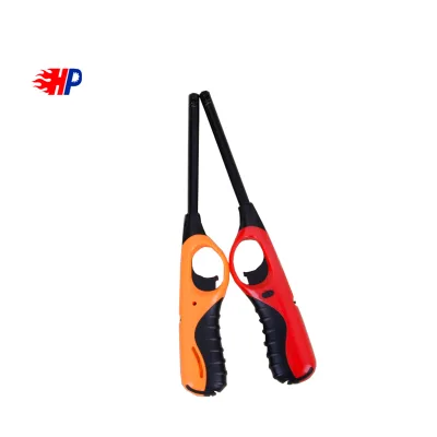 HP-602 China Branded Plastic Refillable Electronic Mecheros Torch Kitchen Gas Lighter