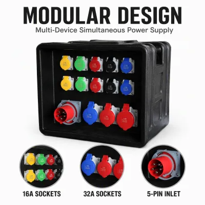 SFE IP65 Customize Distro Box for Stage Light Sound Equipment Waterproof Stage Power Distribution 3 Phase Power Distribution Box