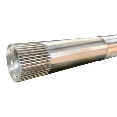 Custom Precision External Spline Input Shaft Alloy Steel Transmission Shaft Heat Treated CNC Machined OEM