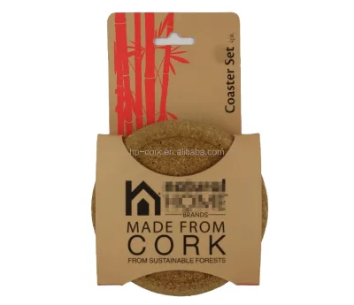 2025 Natural Unique Set of Cork Drinking Coasters Eco-friendly Coasters