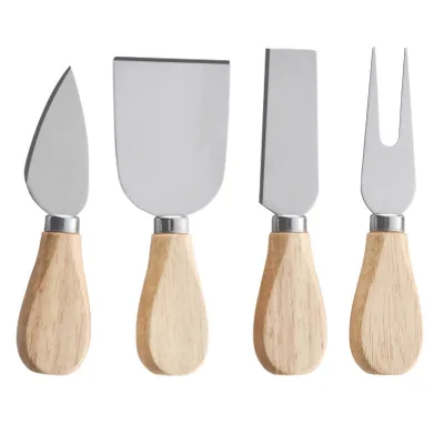 Cheese Knives Set with Wood Handle,Stainless Steel Cheese Slicer Cheese Cutter