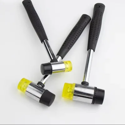EXPLOIT Multifunctional Bicycle Tool Rubber Mallet Hammer with Tubular Steel Handle Steel and Plastic Mallet Hammer