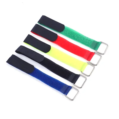 Customized Luggage Strap Hook and Loop Wire Cable Tie Cinch Strap Heavy Duty Hook and Loop Strap With Metal Buckle