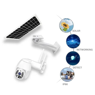 3MP 4G/WIFI Low Power Build-in Battery Starlight Night Vision Solar Powered PTZ Outdoor HD CCTV IP Lowpower Camera